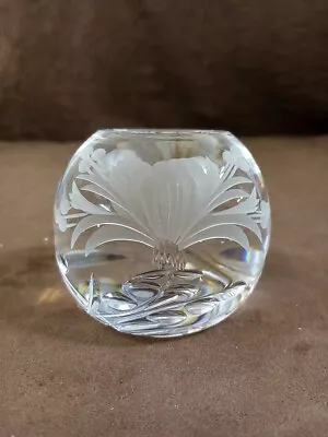 Buy Royal Brierly Paperweight Crystal Cut Glass Thistle And Berries Pattern • 10£