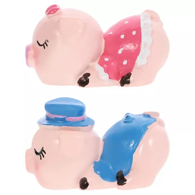 Buy  3 Pieces Resin Doll Decorative Ornaments Lovers Pig Animal Figurines • 15.69£