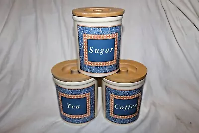 Buy T G Green Pottery Cloverleaf Tea Coffee Sugar Canisters Unusual Design • 25£