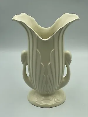 Buy Beswick Vintage 1950's Cream Swan Vase 27cm Ceramic Art Deco Style 1185 England • 49.99£