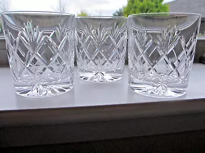 Buy Edinburgh Crystal Kelso Whisky Tumbler Glasses X 3 • 0.99£