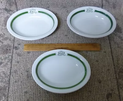 Buy Grindley Hotel Ware Canadian Pacific Railway Oval Bowls Green Banded Pattern • 24.06£
