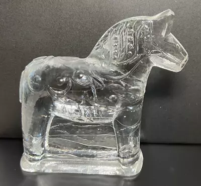 Buy Lindshammar Vintage Dalecarlia Horse In Crystal Sweden Large 16cm Swedish Glass • 10£