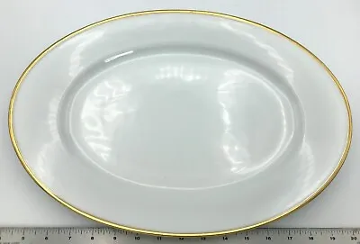 Buy Thomas Sevres Bavaria Porcelain Platter  Gold Band  White , 16  Antique C 1908 • 32.66£