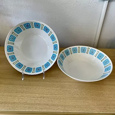 Buy 1960s Style House Ironstone Nordic Large Serving Bowls Set Of 2 MCM Summer Decor • 144.07£
