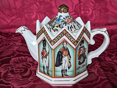 Buy 1980 Sadler 'Battle Of Waterloo 1815' Minster Teapot Grandad Grandma Birthday • 24.45£