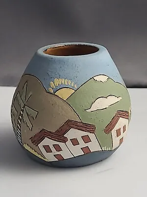 Buy Vintage Columbia Hand Painted Pottery Vase Signed • 38.84£