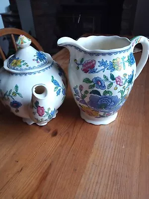Buy MASONS Regency TEAPOT AND JUG Ro No 821349. Used Only As Ornaments • 74£