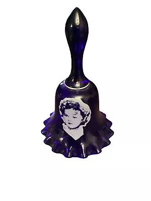 Buy Vintage SHIRLEY TEMPLE Cobalt Blue Glass Bell Beautiful Mint Condition • 20.84£