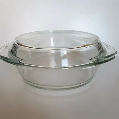 Buy Simax Glass Oven Dish Lidded Round  Casserole Dish / Bowl 8  Pyrex Style • 12£