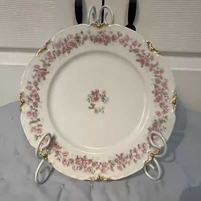 Buy Schleiger By Haviland 498 Dinner Plate 9 3/4. Roses With Gold Rim Trim. • 24.01£