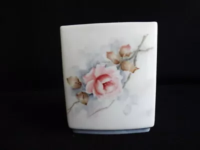 Buy Gerold Porzellan Bavaria - Germany 4 Inch Rectangle Pocket Vase Pink Rose • 19.10£
