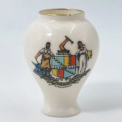 Buy Vintage W.h. Goss Crested China Model Of Ostend Vase 495672 - Birmingham Crest • 10£