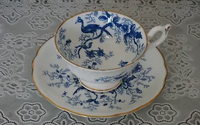 Buy VINTAGE Coalport Bone China Cairo Blue Tea Cup & Saucer (A), England • 19.30£