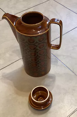 Buy Vintage Retro Coffee Pot Hornsea Pottery Bronte Design Brown 25cm Tall • 10£