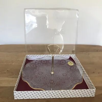 Buy Vintage New Chance Glass Cake Stand/Plate In Original Packaging • 10.50£