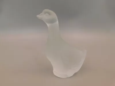 Buy Swedish Frosted Glass Goose Paperweight. • 9.99£