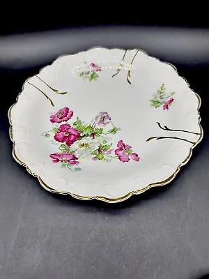 Buy Antique DRESDEN Rose China Plate Green Mark 10.25in • 13.45£