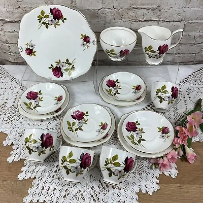 Buy Vintage Pretty Tea Rose And Dogwood Rose Duchess Bone China Tea Set 15 Piece Set • 35£