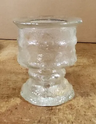 Buy Vintage Clouded Glass Pedestal Vase • 3.30£