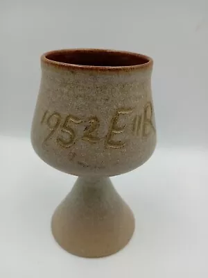 Buy Vintage Scottish Goblet Queen Elizabeth II Jubilee Edinbane Pottery Skye 1970s • 8£