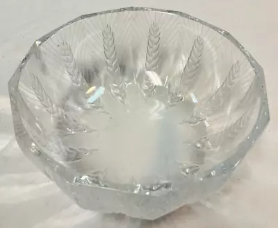Buy Lalique France Crystal Ceres Wheat Design Bowl 8.5  Frosted And Clear Excellent • 168.13£