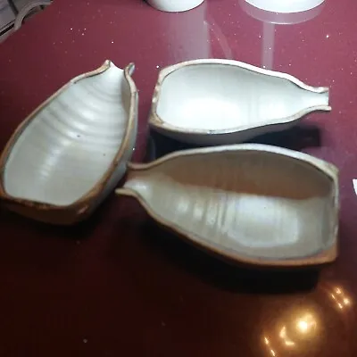 Buy 3 Vintage Abaty Welsh Pottery Avacado Dishes • 9.99£