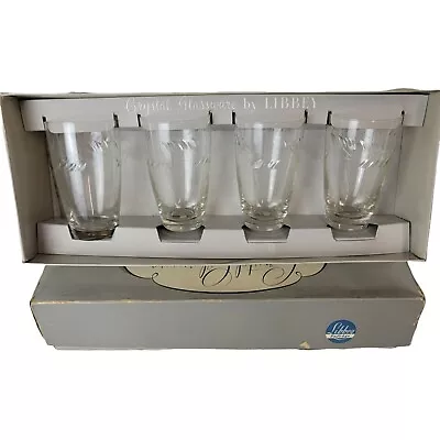 Buy 8 Vintage Crystal Glassware Drinking Glass 14oz Coolers Libbey Mayfair Safedge  • 76.86£