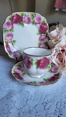 Buy Royal Albert Old English Rose Tea Trio Cup/saucer/plate • 15£