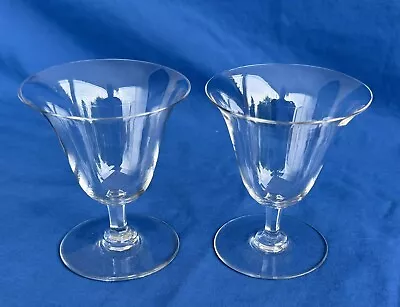Buy 2 Baccarat Crystal 3 3/4  Sherry Or Port Wine Flared Glasses 6-Sided Cut Stem • 47.94£