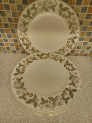 Buy Wedgwood Bone China Strawberry Hill Design 6 X Dinner Plates • 19.99£