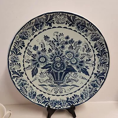 Buy Antique Delfts Blauw Chemkefa Holland Large Charger Collectors Plate  • 256.99£