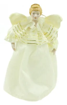 Buy Large White Glass Angel 2001 10 Bien Christmas Ornament Holiday Decoration • 13.29£