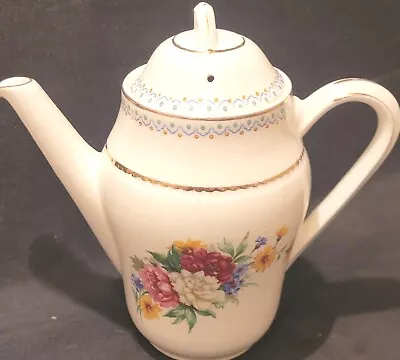 Buy Kitsch Portland Pottery Cobridge Rose Floral Coffee Pot 1954 England 1950's  • 15£