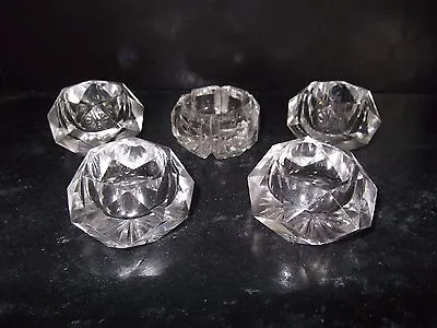 Buy 5 Cut Glass Candle Holders • 7.49£