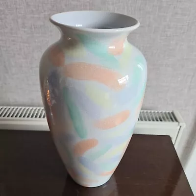 Buy Vintage Poole Pottery Vase Hand Painted 10.25 Inches High   (b) • 18£