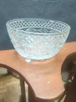 Buy Vintage Antique Footed Crystal Bowl Cut Glass Candleholder • 14.20£