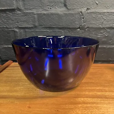 Buy Large Cobalt Blue Art Studio Glass Fruit Bowl SF1 • 34.99£