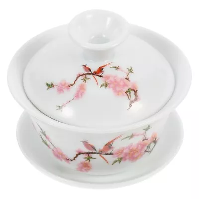 Buy Chinese Porcelain Tea Cup Set With Lid For Loose Tea And Blooming Tea • 11.29£