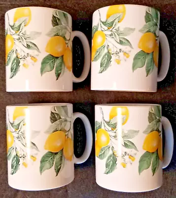 Buy Lot Of 4 - Royal Norfolk Lemon Stoneware Coffee Mugs 3.8  • 28.77£