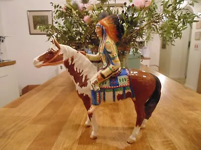 Buy Beswick Native Indian Riding A Pinto Pony. • 102£