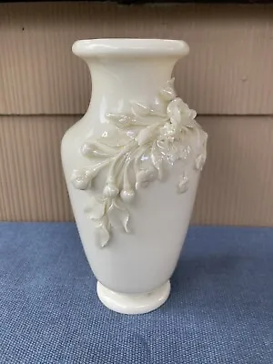 Buy Antique Irish BELLEEK Tridacna Applied Florals 3rd Black  Vase 5 3/4 “ • 33.36£