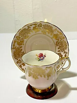 Buy Fine Bone China Tea Cup & Saucer Crown Staffordshire England Rose Floral Gold • 17.65£