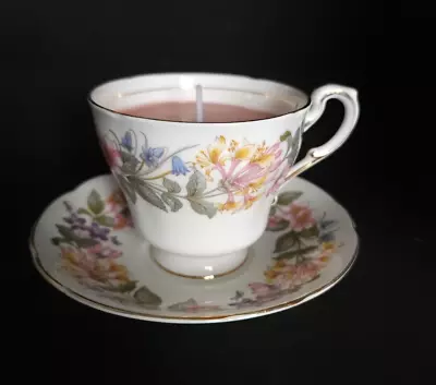 Buy Teacup Candle, Paragon China Country Lane, Floral Pattern, Scented Pink Wax • 6.99£