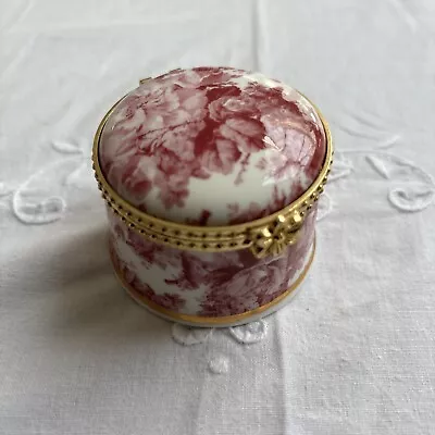 Buy Fenton China Trinket Box 90th Birthday Gift Pink Floral Design Fine Bone China • 12.50£