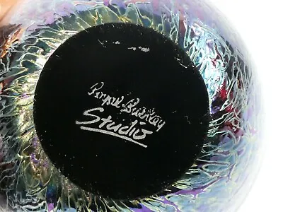 Buy Vintage Royal Brierley Studios Iridescent Black Crystal Art Glass Paperweight  • 49£
