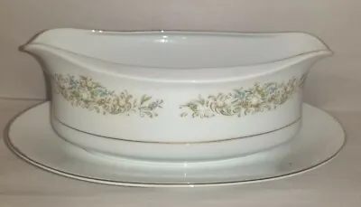 Buy Gravy Bowl Floral Wreath Pattern Gold Edging Style House Fine China Montgomery W • 15.15£