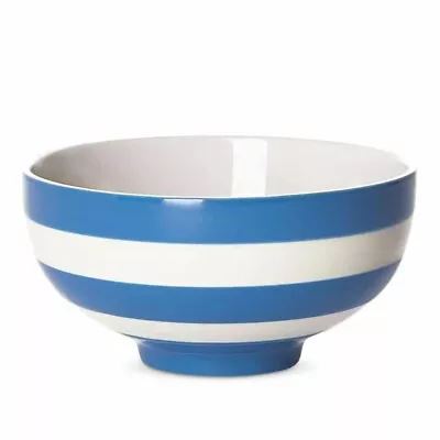 Buy Cornishware Blue White Striped Ceramic Soup Bowl - 13cm • 18£