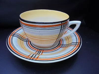 Buy A Clarice Cliff TARTAN Pattern Cup & Saucer. • 125£
