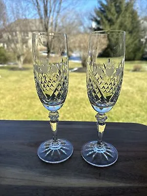 Buy Galway Irish Crystal Bride And Groom Champagne Glass Set 8.5” Tall • 52.04£